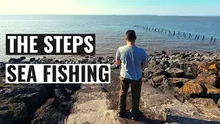 Sea Fishing on 'The Steps' at Newport in South Wales - Bristol Channel