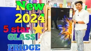 BEST 2024💥 HAIER🔥 GLASS! DOOR+5 STAR ⭐ FREEZE FULL😁 INFORMATION ℹ️ AND REVIEW #fridge #HRD-2105