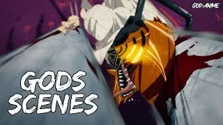 God Anime Scenes | Chainsaw Man | Denji transformation | Denji  vs Zombie Devil