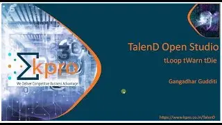 15. Talend loop die warn