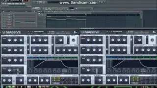 How to create a knife Party or Zomboy growl using massive
