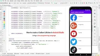 How to create a Custom Listview In 📱 Android Studio 📱? Using a Java programming language?