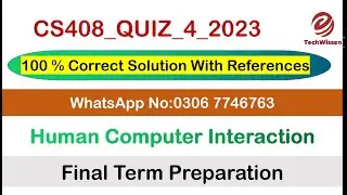 CS408 quiz 4  solution 2023 | CS408 quiz 4 | etechwissen |