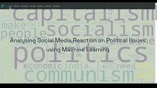 Social Media Analytics on Political Issues Using ML.