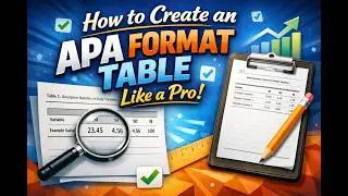 How to Create an APA-style Table like a pro in Google Docs and Word