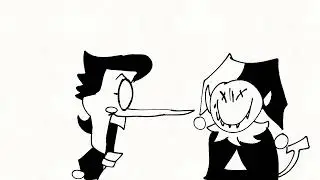 spamton and jevil in an argument