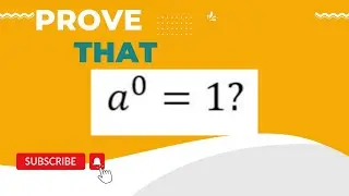 a^0=1 proof //prove that a to the power 0 is equals to 1