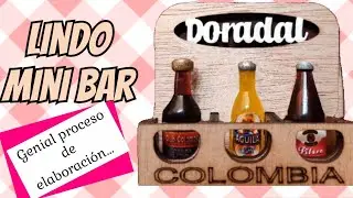 How to make a creative mini bar with wood/como hacer mini bar en madera/Amazing wood craftsmanship/