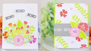 XOXO Layering Stamps 2 Ways with Waffle Flower!