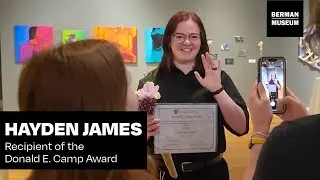 Hayden James, Recipient of the Donald E. Camp Award