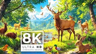 FOREST ANIMAL KINGDOM 8K ULTRA HD 60FPS | with Catchy Cinematic Music (color dynamic)