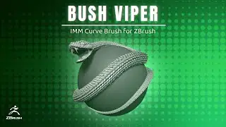 Bush Viper - Snake IMM Curve Brush for ZBrush 2022