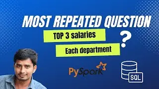 3.Top 3 salaries from each department| Important Interview Question #azuredataengineer #pyspark