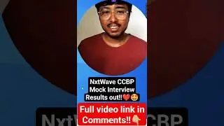 NxtWave Mock Interview Results🤯 | Follow for latest Updates from CCBP #shorts #ytshorts #ccbp4