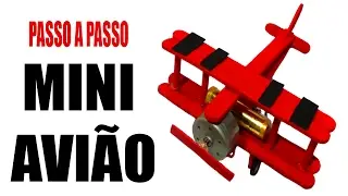 Aprenda como fazer um Avião Miniatura de Brinquedo com Motorzinho de DVD e Palitos de Picolé