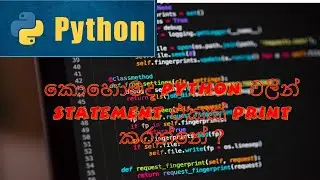 How to print a statement in python -  Sinhala