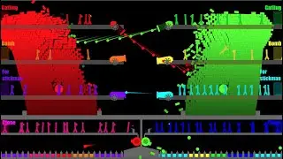 Tower Destruction with Stickman in Algodoo