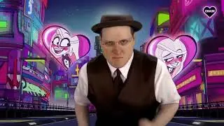 Linkara hides away from Charlie in Hazbin Hotel