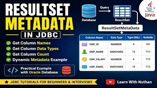 ResultSetMetaData in JDBC | Get Column Names and Data Types Dynamically | Java JDBC Tutorial