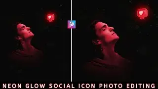 🔥 NEON GLOWING SOCIAL MEDIA ICON PHOTO EDITING || PICSART PHOTO EDITING || MAXX EDITOR