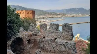 Крепость Аланьи пешком, Красная башня, пляж Клеопатра в Аланья - отпуск в Турции/Alania