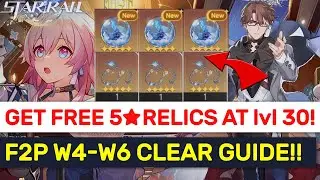 GET EARLY 5★ RELICS AFTER lvl 30 THIS WAY!! F2P Clear & Farm Guide To Simulated WORLD 4-6!!!