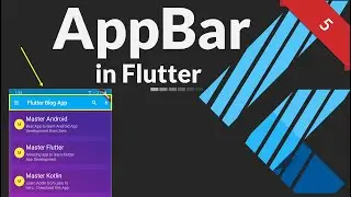 How to create AppBar in Flutter - Flutter AppbBar Tutorial #5