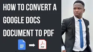 How to convert a Google Docs Document to PDF