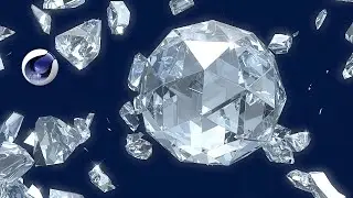 How to create diamond and crystal in Cinema 4d (modeling and render) PS effects