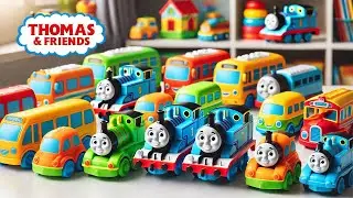Bermain Seru Kereta Api Thomas and Friends, Koleksi Mainan Kereta Api Lokomotif, Tayo Bus kecil
