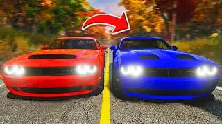 Every Time I Crash I Drive a NEW Dodge Challenger in BeamNG Drive