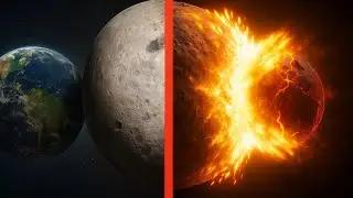 Formation of the moon and earth in solar system simulator