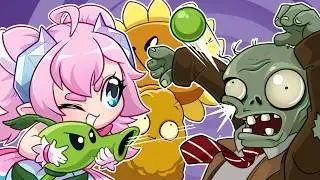 Chibi LOSES HER MIND in Plants Vs. Zombies! (FULL GAME)