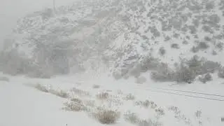 Locomotive 93 in a snow storm