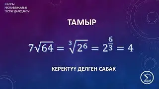 ОРТга уйдон даярдануу / Тамыр 2