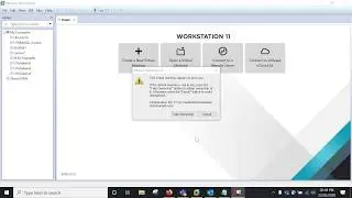 The virtual machine is in use by an application on your host computer