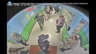 NEW leaked surveillance footage of Uvalde police in Robb Elementary 2022