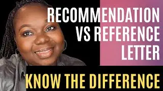 RECOMMENDATION LETTER VS REFERENCE LETTER | MOTIVATION LETTER VS SOP VS PERSONAL STATEMENT EXPLAINED