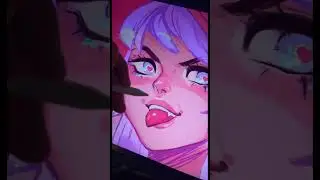 Painting her face 