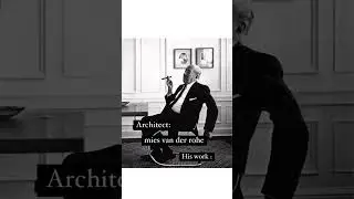 ARCHITECT: mies van der rohe 🏛️Mies’s career took off in the fertile atmosphere of Berlin
