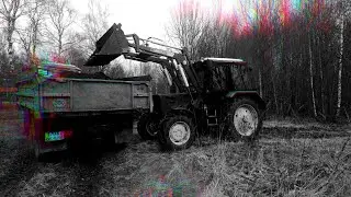МТЗ 80 с телегой (сделанная из газона 53) и МтЗ 82 открываем сезон работы!