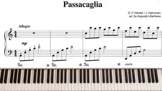 Passacaglia -  G. F. Handel / J. Halvorsen - Piano Tutorial