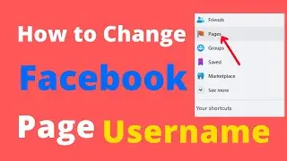 How to channge facebook page username
