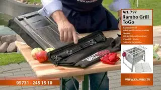 Rambo TOGO - Grill SET | Mini Rambo | Spießdreher | Grill mobil | Schaschlik | Campinggrill