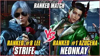 TEKKEN 8 ▰ STRIFE (RANKED #8 LEE) vs NEONKAY (RANKED #1 AZUCENA) ▰ T8 HIGH LEVEL GAMEPLAY