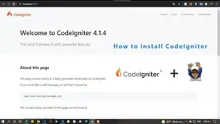 How to install Codeigniter 4.1.4 in Xampp with Manual Install and Composer Install  (New 2022)