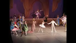 Fragments of the ballet Sleeping Beauty on the stage of the provincial theater
