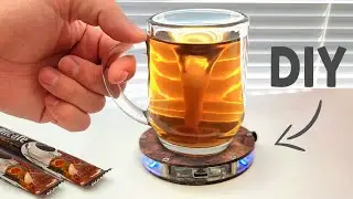 DIY Self Stirring Coffee Device - How to make a tiny portable magnetic stirrer Works with Any Cup