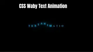 how to make CSS Wavy Text Animation Effects Using HTML CSS | CSS Animation Effects