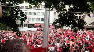 Liverpool fanzone in Basel - Team of carraghers